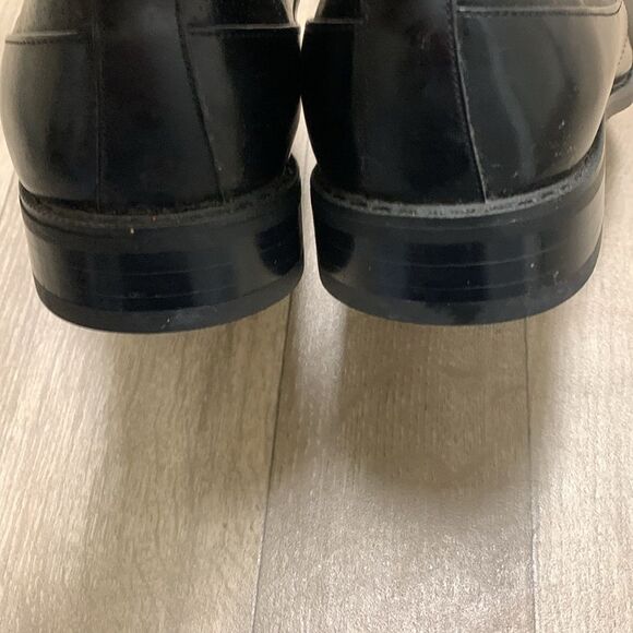 Mens Stacy Adams Moc Toe Bit Casual Dress Black Loafer‎ Shoes - Picture 4 of 8